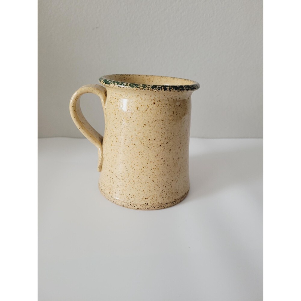 Vintage Snowman Speckled Stoneware Coffee Cup Mug Three Rivers Pottery 1991 - Picture 12 of 16